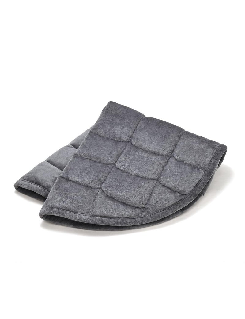 TONGDADA Weighted Lap Blanket 7lbs for Adult,Perfect for Relaxation, Lounging, Napping, Sleeping & Travel,Luxury Minky Weighted Body Blanket,Weighted Throw Blanket-Dark Grey Minky, 29" x 24" - Image 5