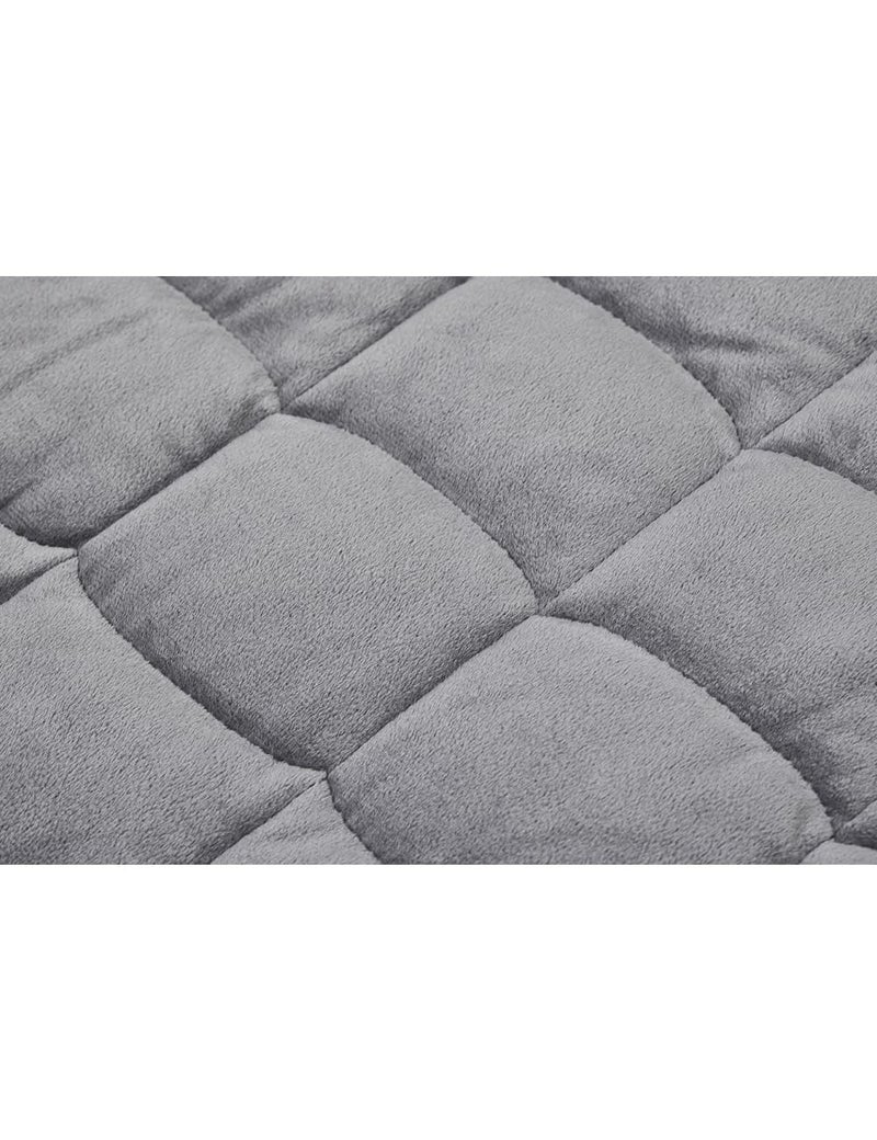 TONGDADA Weighted Lap Blanket 7lbs for Adult,Perfect for Relaxation, Lounging, Napping, Sleeping & Travel,Luxury Minky Weighted Body Blanket,Weighted Throw Blanket-Dark Grey Minky, 29" x 24" - Image 3