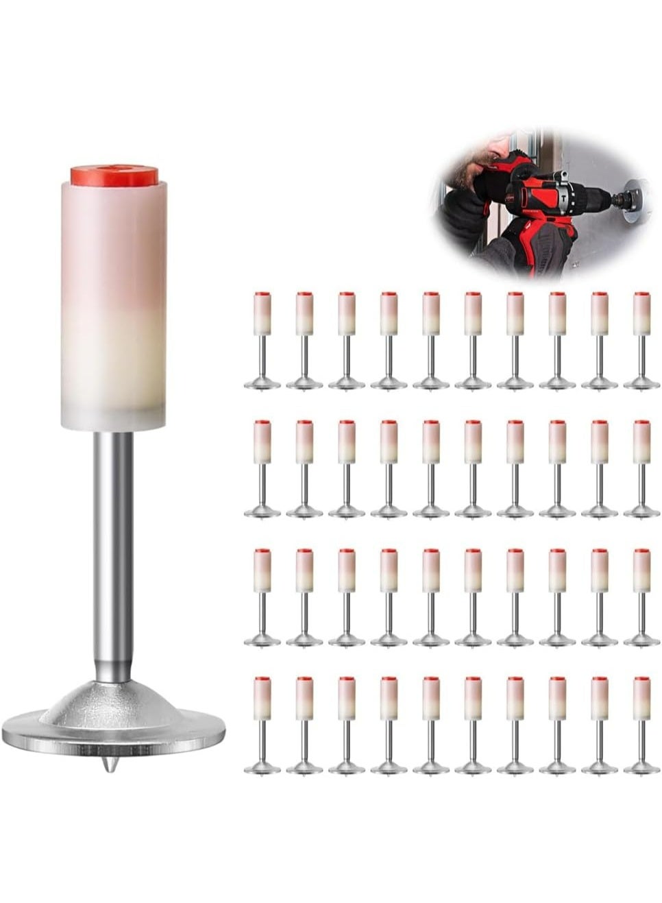 100pcs 7.3mm Nails for Concrete Nail Gun, Round Nails Wall Fastening Tool, for Ceiling Cable Ducts Fixed Slotting Device Repair Tool Home DIY Nail Gun Accessories