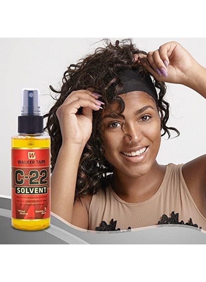 C-22 adhesive solvent by Walker Tape C22 Solvent 4 Oz Spray For Lace Wigs & Toupees
