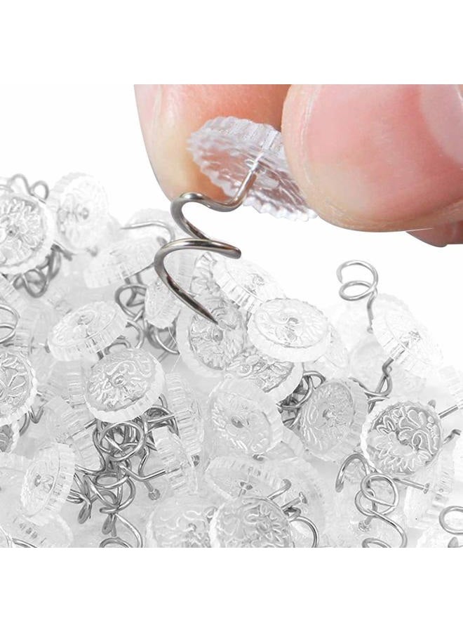 ReNext Fabric Twisty Pins with Clear Heads for Upholstery, Bedskirts, Slip Covers, and Other Materials - Sewing Supplies Essential - 100 Pack - By Home Sewing Depot - Image 5