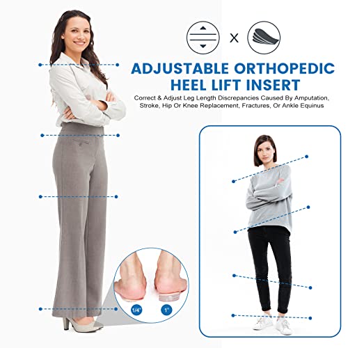 Kimihome Heel Lift Inserts for Women Shoes - Kimihome Adjustable Gel Shoe Heels Insert Wedge for Women Uneven Legs Leg Length Discrepancies (4 Layers,Size L) - Image 2