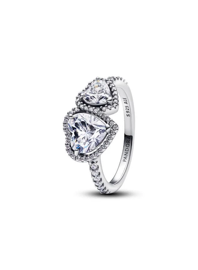 PANDORA Sparkling Halo Hearts Ring
