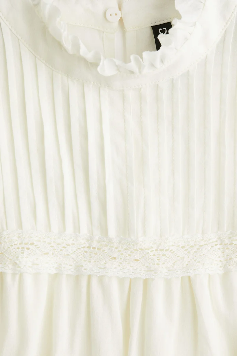 H&M Frill-trimmed cotton dress