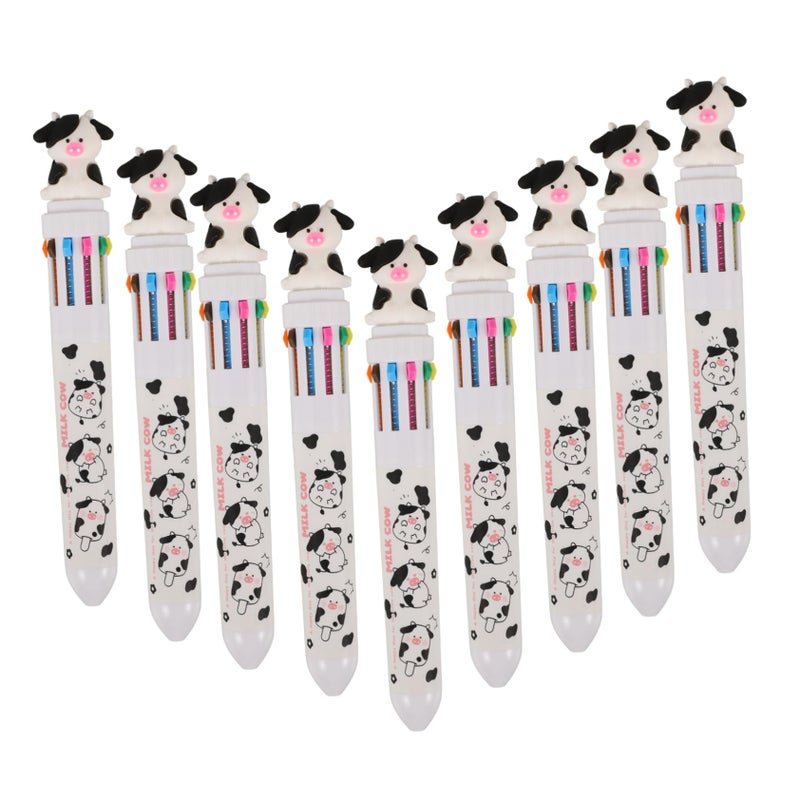 8Pcs Cartoon Ballpoint Pens Quick Dry Ink Ergonomic Design For School Home Office - Image 2