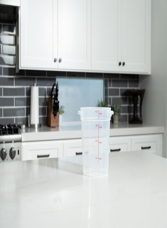 كامبرو حاوية تخزين طعام كامبرو سعة 4 كوارت (بدون غطاء) - مناسبة للمطاعم - (شفافة) - Image 4