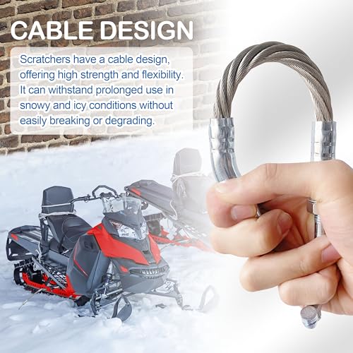 GREATUS Ice Scratchers Kit Fit for All Reverse and Non-Reverse Gear Equipped Snowmobiles for One-Bolt Mounting - Image 3