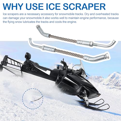 GREATUS Ice Scratchers Kit Fit for All Reverse and Non-Reverse Gear Equipped Snowmobiles for One-Bolt Mounting - Image 5