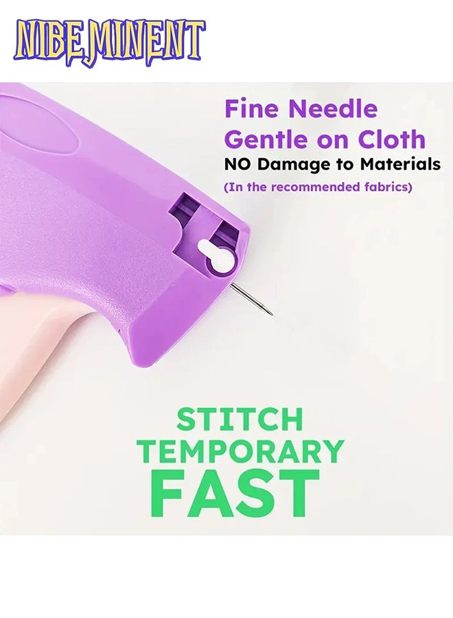 NIBEMINENT Fine Stitch Gun Stitchy Quick Clothing Fixer for Clothes,Micro Tagging Gun for Clothing with 5 Fine Needles & 1000 Pcs Fasteners,Mini Speedy Sticky Sewing Gun Hemming Tool (White) - Image 4