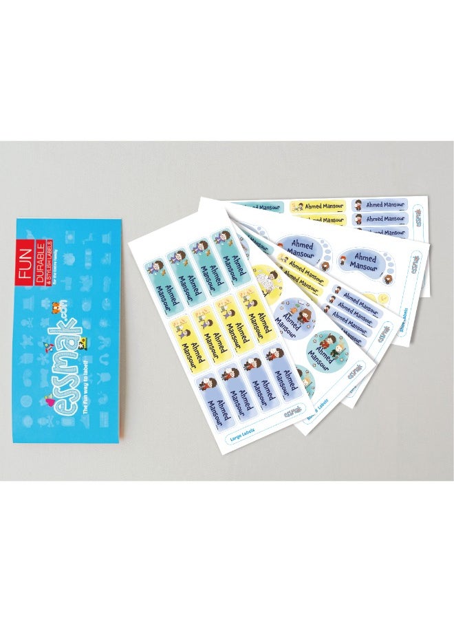 Essmak Harry Potter Personalized Waterproof Name Labels for Kids – Set of 74 Custom Stickers for School Supplies, Lunch Boxes, Clothes and Toys  - Image 2