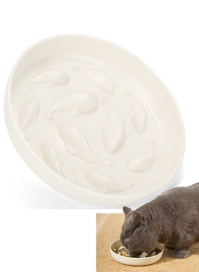 زفيف قطة بطيئة تغذية وعاء الطعام ، بركة الأسماك تصميم الميلامين متعة اللغز السلاح وعاء تغذية ، مضاد للقيء مضاد للذوبان صحية الأكل الأوعية الأليفة الأليفة - Image 1