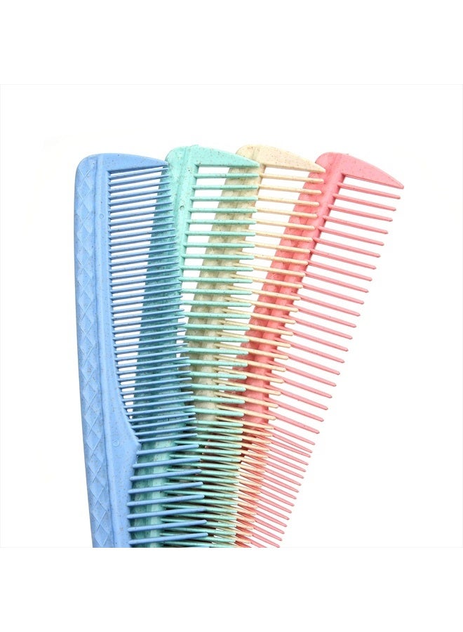 Kare Kind Kare & Kind Hair Combs Set - Colorful 4 pcs Durable Plastic Combs - (7.46 inches) - Coarse and Fine Tooth - For Combing, Hairstyling, Trimming, Cutting - Home and Hair Salons - For Men, Women, Kids - Image 4