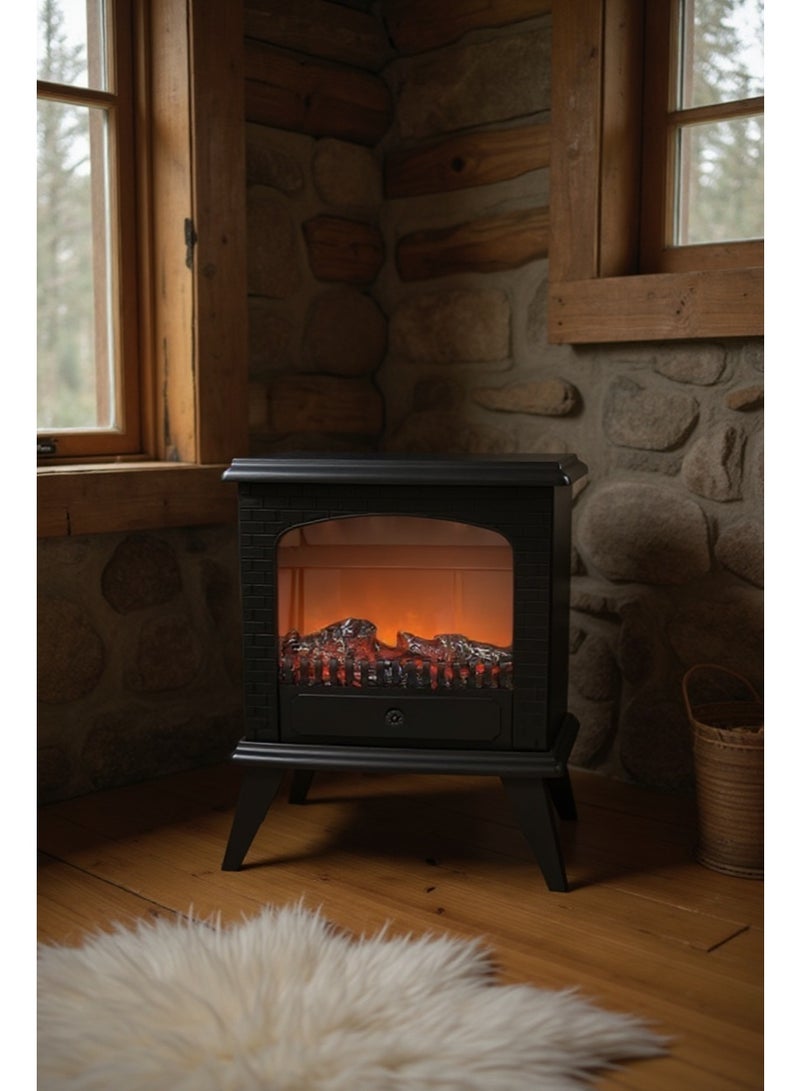 ليفينج دفاية ديكور سوداء 4 أرجل بإضاءة LED - Image 2