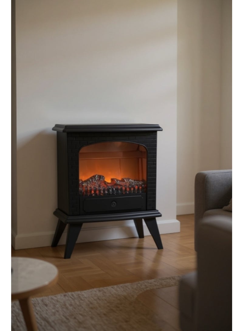 ليفينج دفاية ديكور سوداء 4 أرجل بإضاءة LED - Image 1