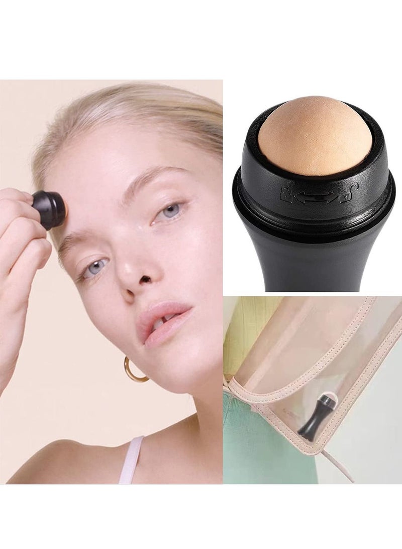 Portable And Reusable Oil-Absorbing Volcano Roller Anti-Oil Facial Tool Oil Control Anytime Anywhere Suitable For Home Travel Or Out-Of-Home Facial Massage - Image 2