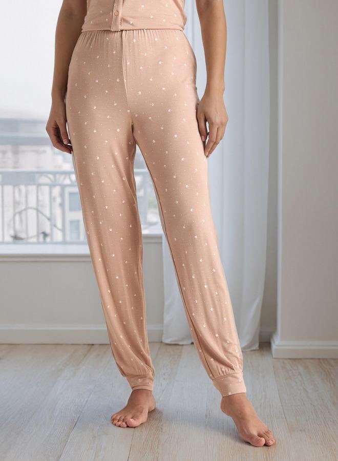 سبلاش فيڤ طقم بيجامة قطن مودال مطبوع - Image 3