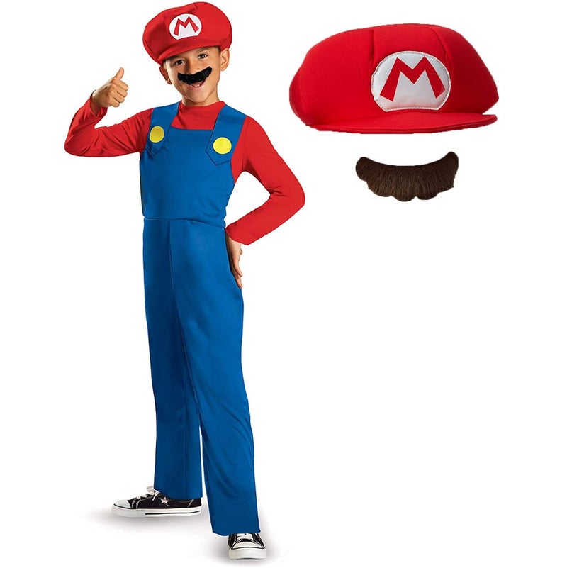 Disguise Nintendo Super Mario Brothers Mario Classic Boys Costume, Medium/7-8 - Image 1