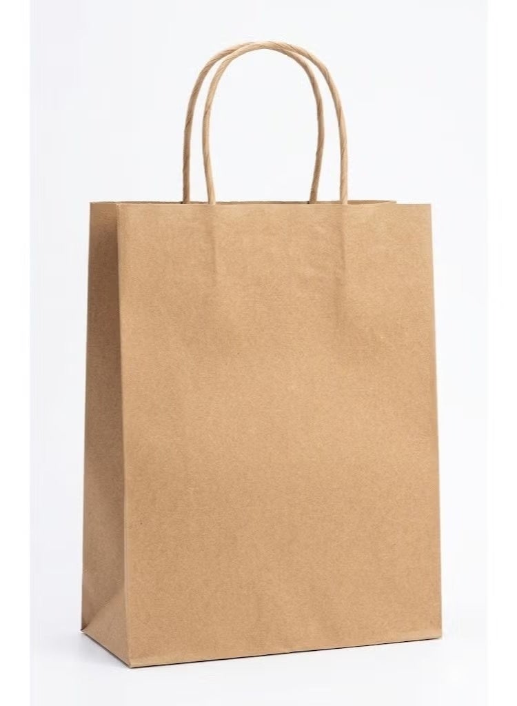 12 PCS Premium Kraft Brown Paper Bags with Reinforced Twisted Handles, Eco-Friendly Reusable Heavy Duty Gift, Shopping and Takeaway Bags for Grocery, Retail Stores, Packaging, Party Favors and DIY Customization - Image 2