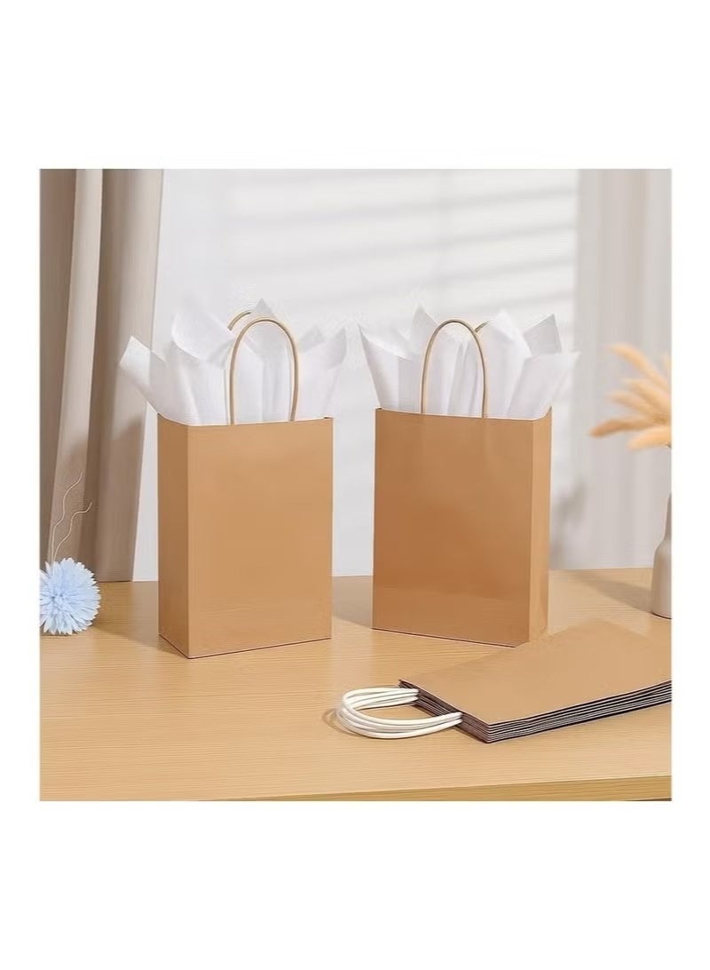 12 PCS Premium Kraft Brown Paper Bags with Reinforced Twisted Handles, Eco-Friendly Reusable Heavy Duty Gift, Shopping and Takeaway Bags for Grocery, Retail Stores, Packaging, Party Favors and DIY Customization - Image 3