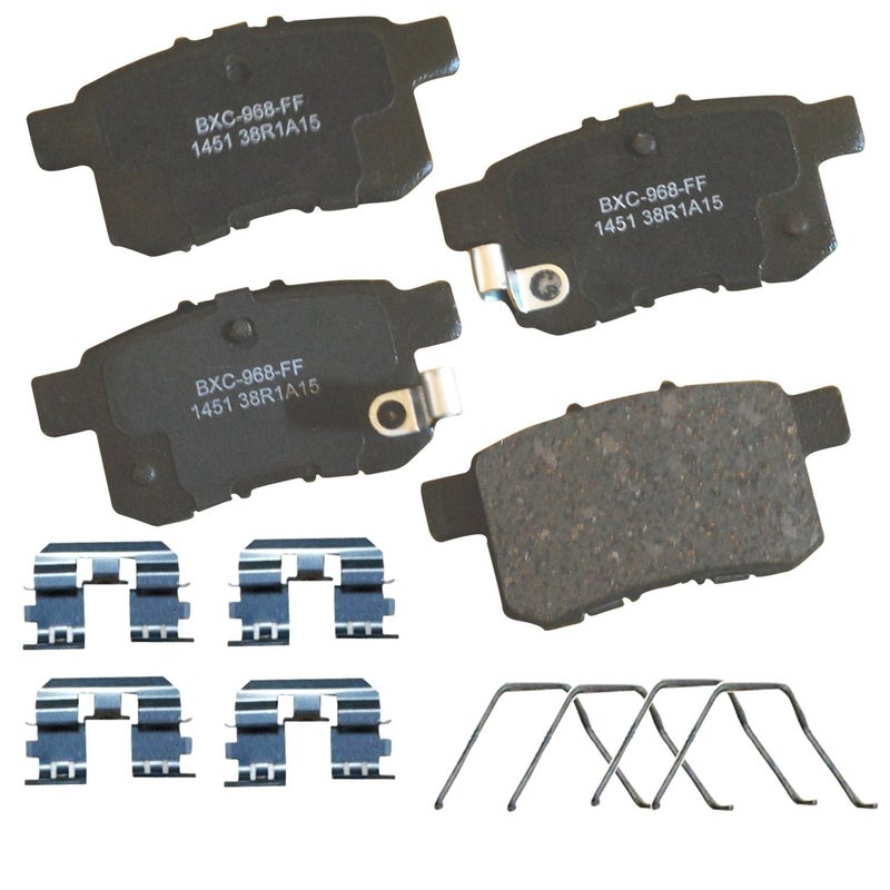 بنديكس وسادات فرامل خلفية سيراميكية Bendix Premium SBC1451 لسيارات Acura TSX (2014-2009) وHonda Accord (2017-2008) - Image 1