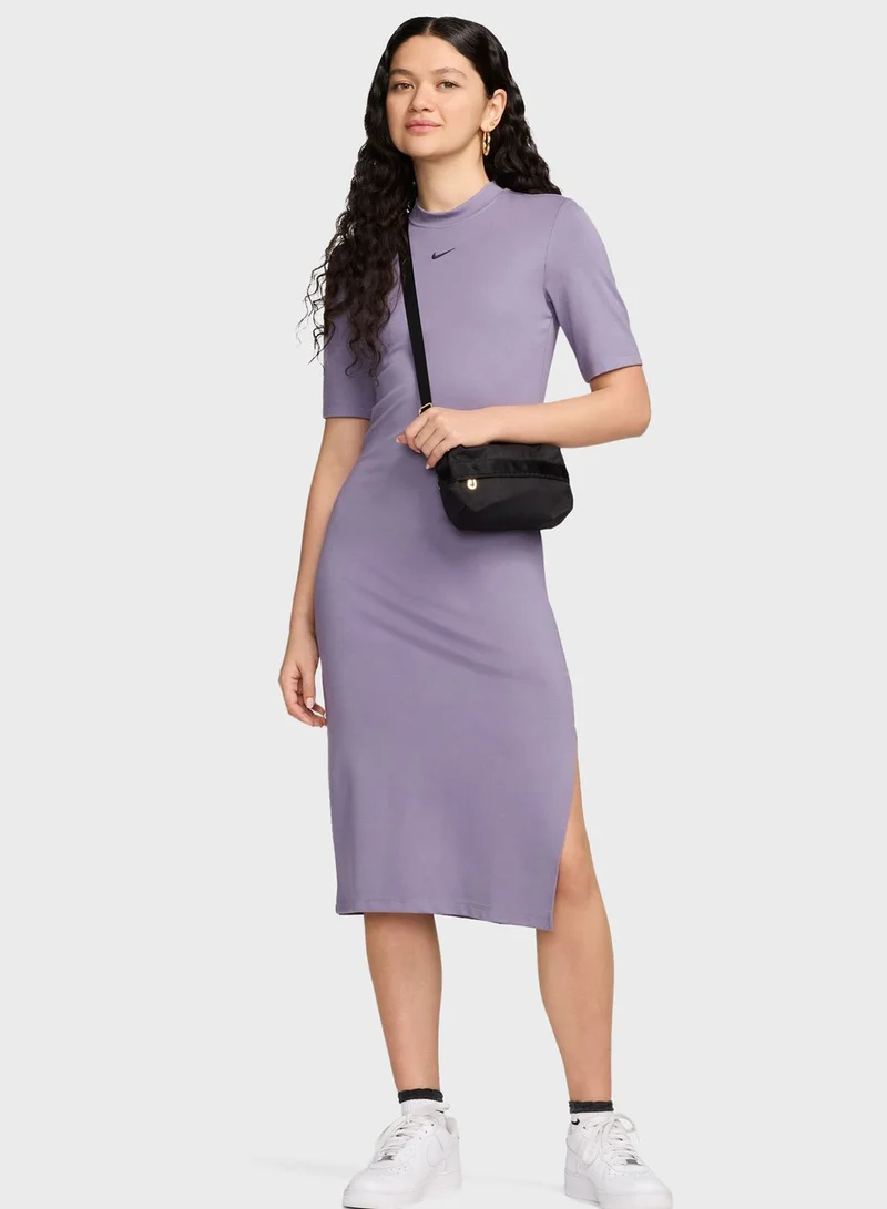 Nike Mock Neck Midi Dress