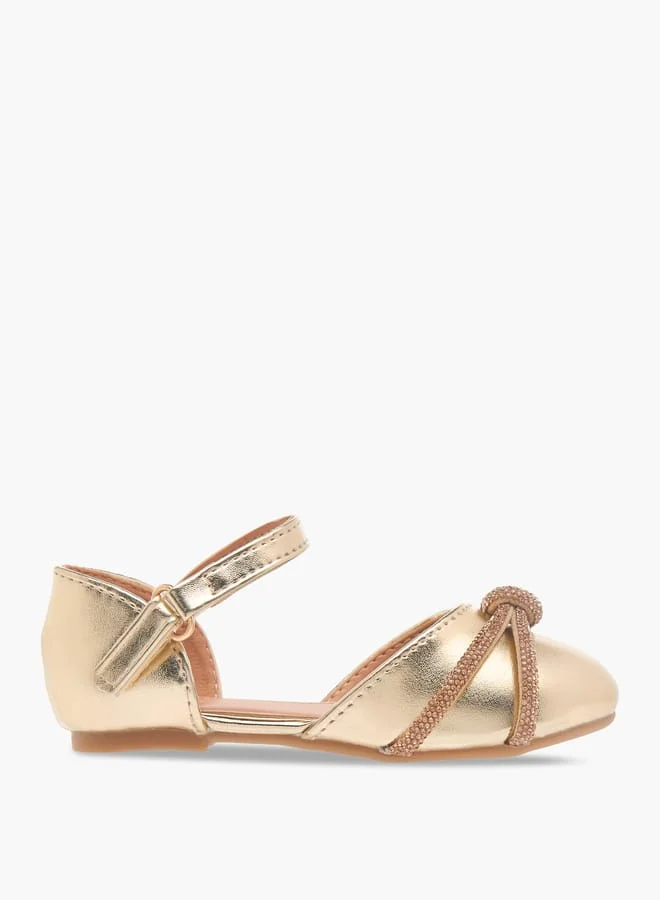 فلورا بيلا من شو إكسبرس حذاء باليرينا مزين للبنات بإغلاق فيلكرو