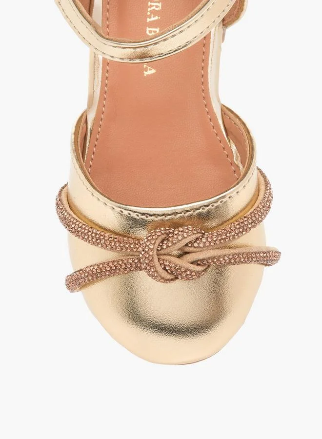 Flora Bella By Shoexpress Flora Bella Embellished Ballerina Shoes With Hook And Loop Closure