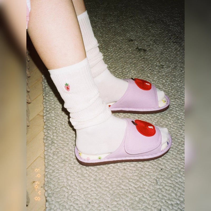 Tagi. Cute Apple Popcorn Indoor Slippers - Image 2
