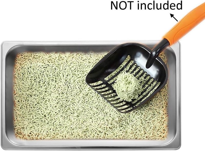 Kichwit Stainless Steel Cat Litter Box for Elderly Cats Arthritic Cats Small Kittens Litter Pan for Hamsters Rabbits Non Stick Smooth Surface 211 L x 131 W x 4 H - Image 4
