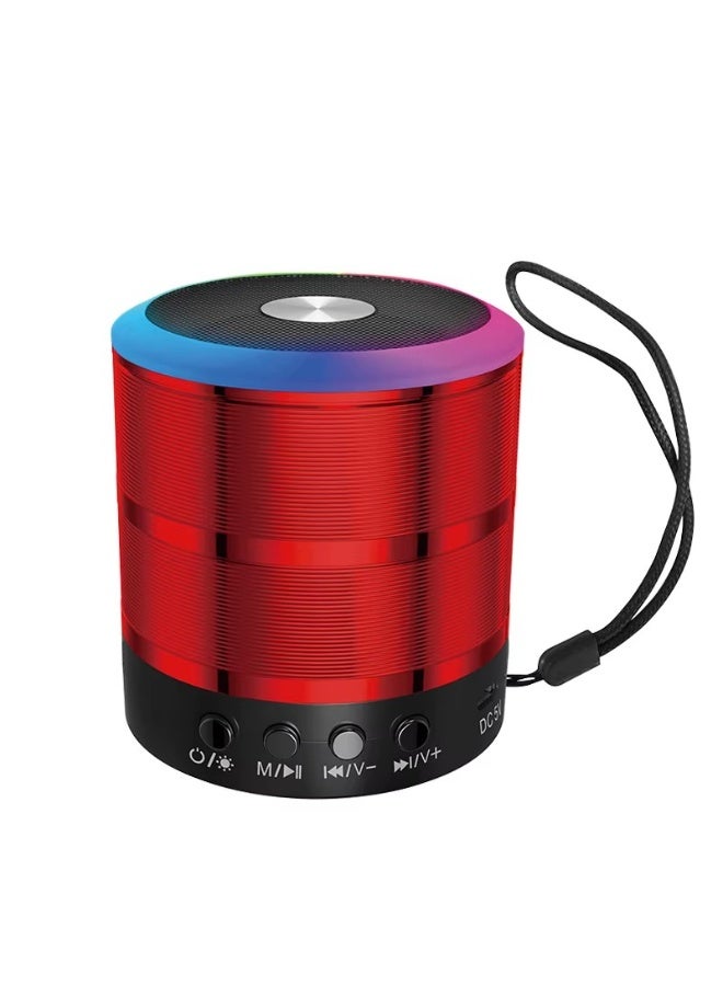 WS-887 RGB Bluetooth Speaker – Portable Wireless Stereo Speaker with Dynamic RGB Lighting, FM Radio, AUX Input, Built-in Microphone, Rechargeable Battery, Clear Sound for Phone, Tablet, Laptop, Home & Outdoor Use - Multicolour - Image 2