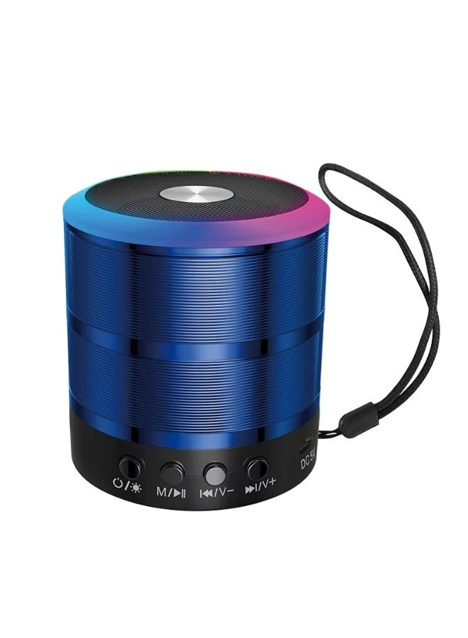 WS-887 RGB Bluetooth Speaker – Portable Wireless Stereo Speaker with Dynamic RGB Lighting, FM Radio, AUX Input, Built-in Microphone, Rechargeable Battery, Clear Sound for Phone, Tablet, Laptop, Home & Outdoor Use - Multicolour - Image 3