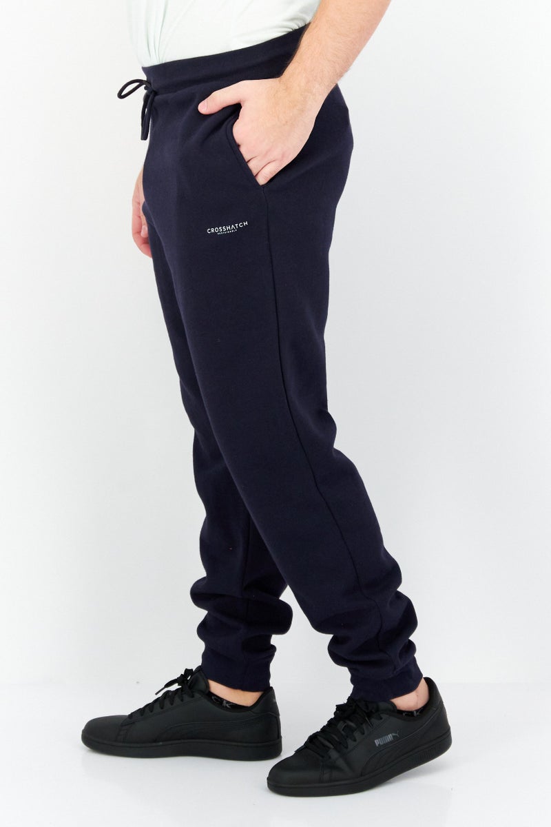 CROSSHATCH Men 2 Pcs Regular Fit Brand Logo Jogger Pants, Grey - Image 4