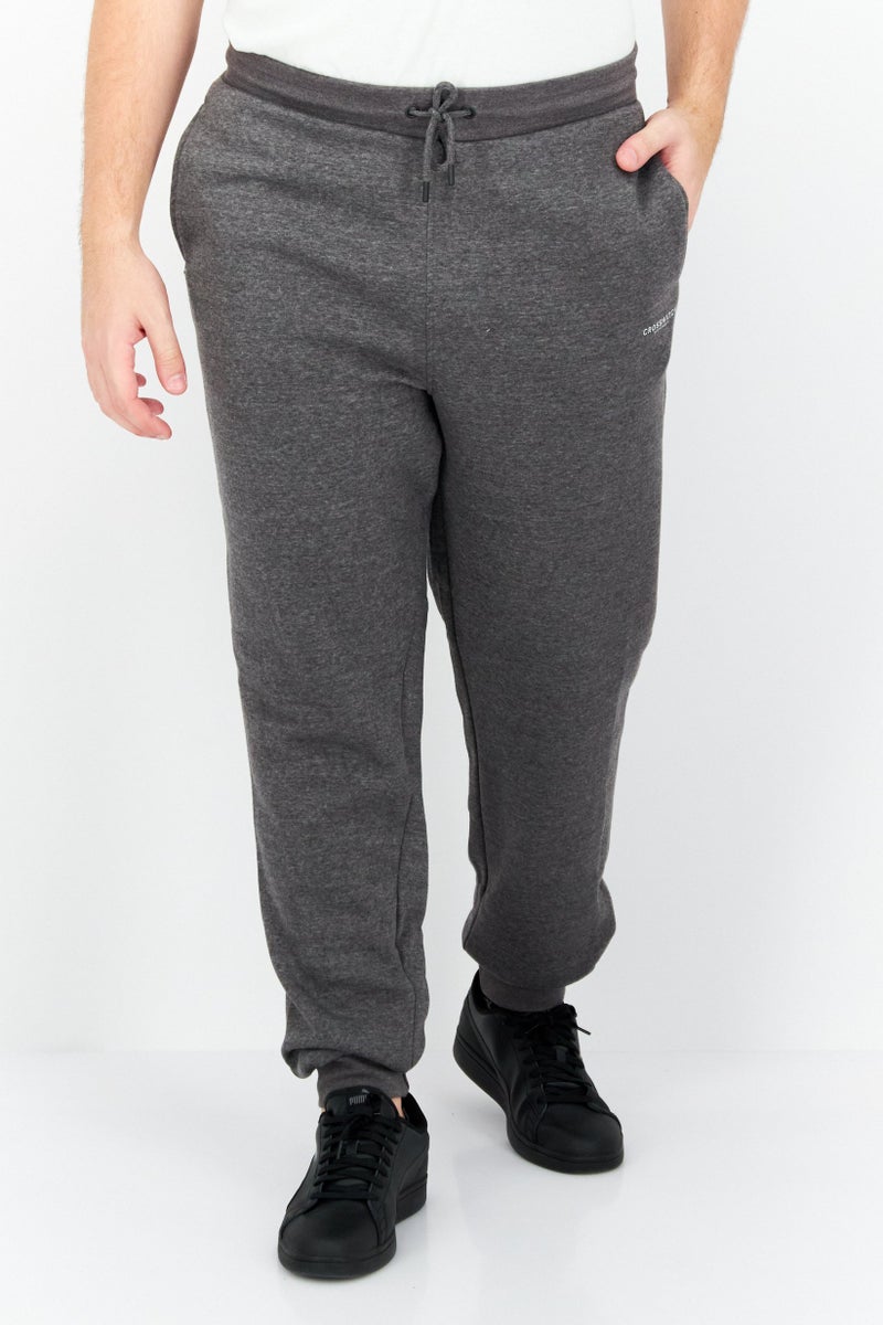 CROSSHATCH Men 2 Pcs Regular Fit Brand Logo Jogger Pants, Grey - Image 1