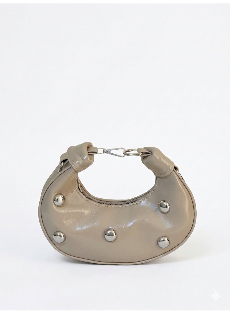 لايف ستيلاش  حقيبة كروس جلد صغيره - كافيه ZC-13 - Image 1