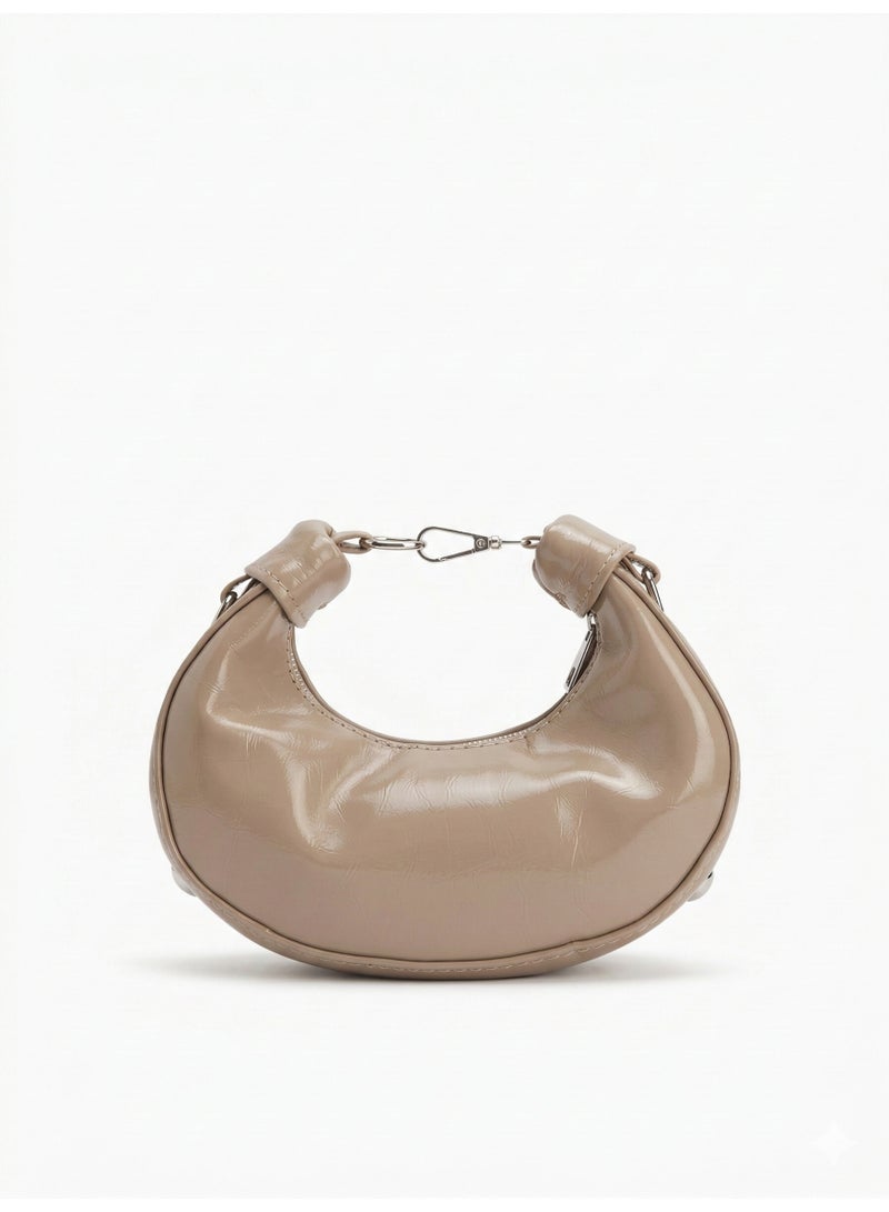 لايف ستيلاش  حقيبة كروس جلد صغيره - كافيه ZC-13 - Image 2