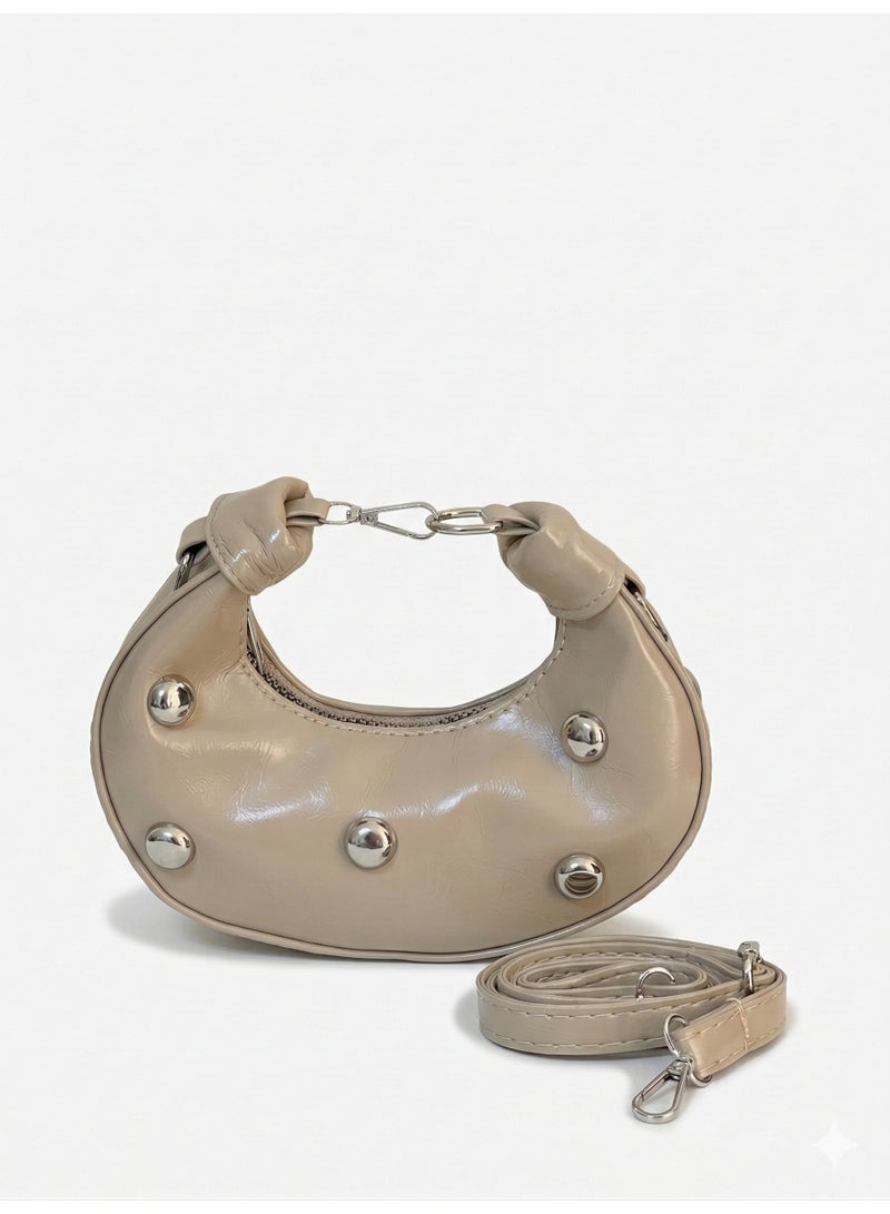 لايف ستيلاش  حقيبة كروس جلد صغيره - كافيه ZC-13 - Image 3