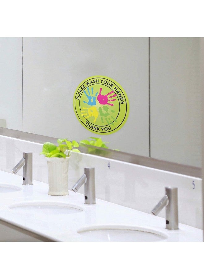 إس بي ليبلز ملصقات "يرجى غسل يديك" / 10 ملصقات زاهية لغسل اليدين / ملصقات توعية وحماية مقاس 6 بوصات لرياض الأطفال والمدارس - Image 4