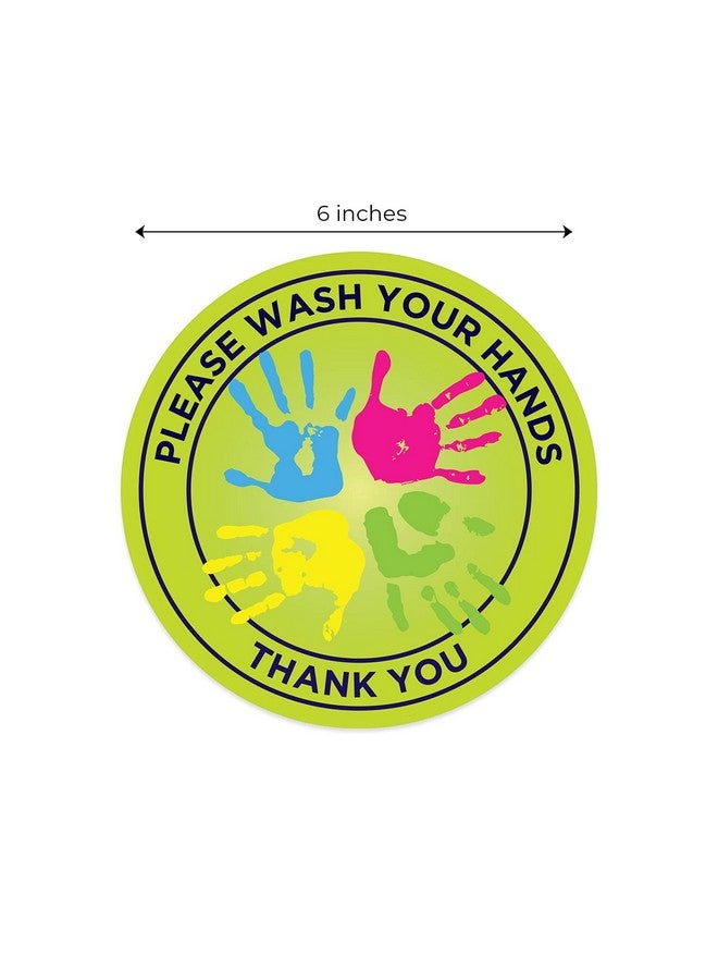 إس بي ليبلز ملصقات "يرجى غسل يديك" / 10 ملصقات زاهية لغسل اليدين / ملصقات توعية وحماية مقاس 6 بوصات لرياض الأطفال والمدارس - Image 5
