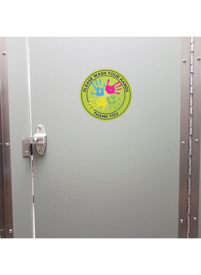 إس بي ليبلز ملصقات "يرجى غسل يديك" / 10 ملصقات زاهية لغسل اليدين / ملصقات توعية وحماية مقاس 6 بوصات لرياض الأطفال والمدارس - Image 3