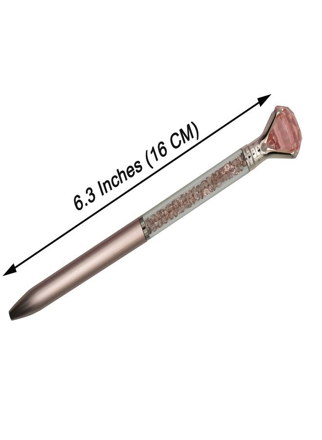 Maydahui 12 PCS Big Crystal Diamond Ballpoint Pens Colorful Retractable Bling Quicksand Pen Rhinestones Metal Pen Black Ink for School Office Wedding Party - Image 2