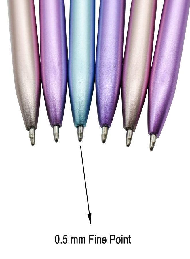 Maydahui 12 PCS Big Crystal Diamond Ballpoint Pens Colorful Retractable Bling Quicksand Pen Rhinestones Metal Pen Black Ink for School Office Wedding Party - Image 4