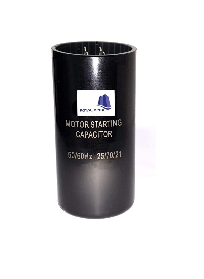 محرك عالي الجودة مكون من 2 دبوس على شكل أسطوانة بدء مكثف أسود (108-130 MFD (108-130 درجة فهرنهايت)) - Image 1