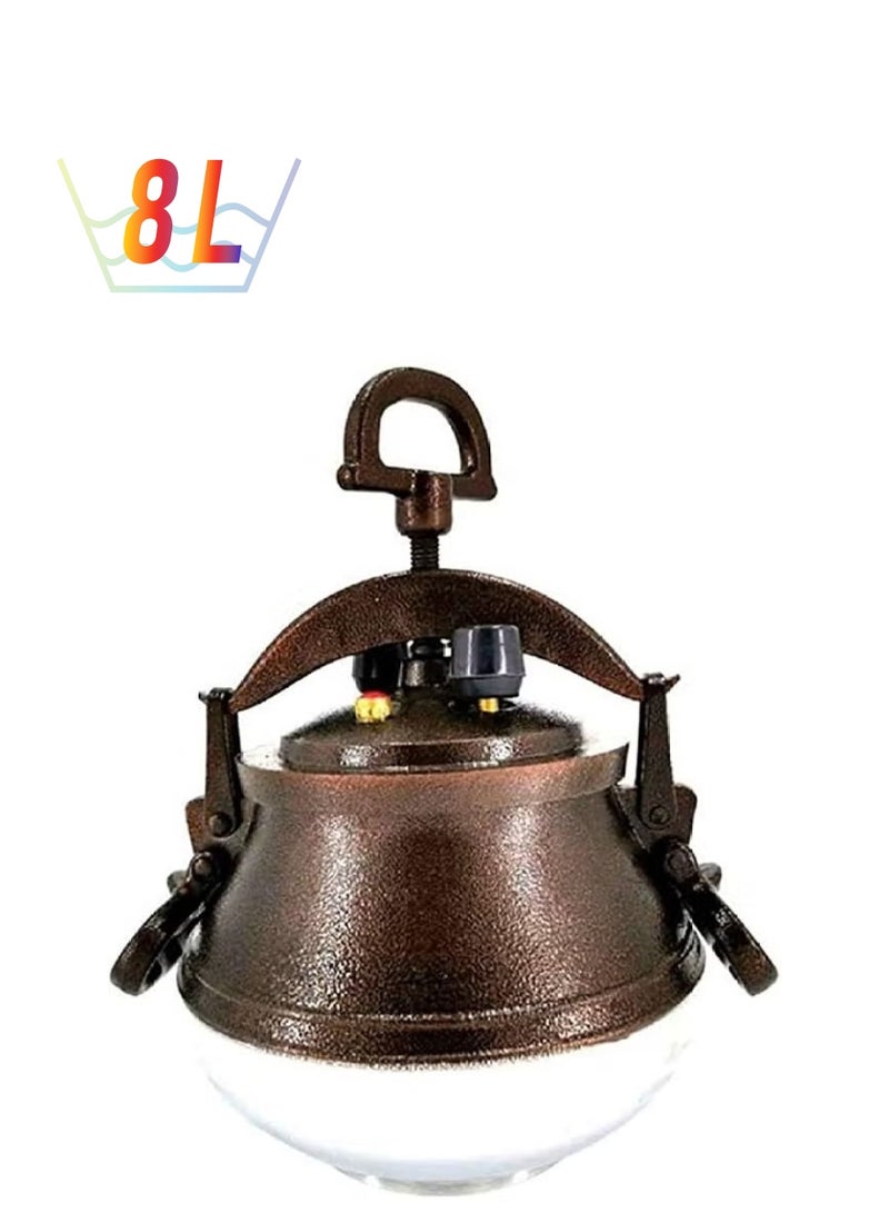 Dark brown 8-liter Afghan pressure cooker. 