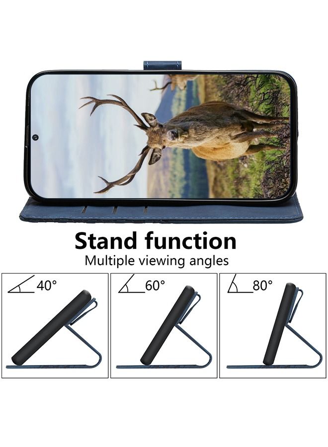 جرويك حافظة لهاتف سامسونج جالاكسي S23 بلس 6.6" محفظة مع حامل بطاقة ائتمان وحزام معصم، واقف عرض من الجلد مغناطيسي قابل للطي ومضاد للصدمات متوافق 6.1" - Image 2
