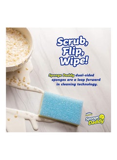 Scrub Daddy All Purpose Cleaning Sponge, Heavy Duty Dual Sided Sponge + Scrubber, Scratch Free Sponge for Dishes and Home, Soft in Warm Water, Firm in Cold, Odor Resistant, Set Of 3.  - Image 2