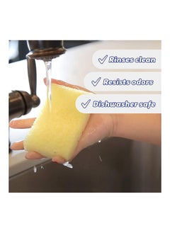 Scrub Daddy All Purpose Cleaning Sponge, Heavy Duty Dual Sided Sponge + Scrubber, Scratch Free Sponge for Dishes and Home, Soft in Warm Water, Firm in Cold, Odor Resistant, Set Of 3.  - Image 5