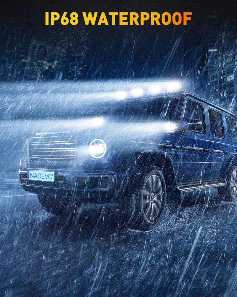 NAOEVO 6 Inch LED Light Bar, 50W 2600LM LED Fog/Off Road Lights for Trucks/Cars/Boat, 2 Pcs (White) - Image 4