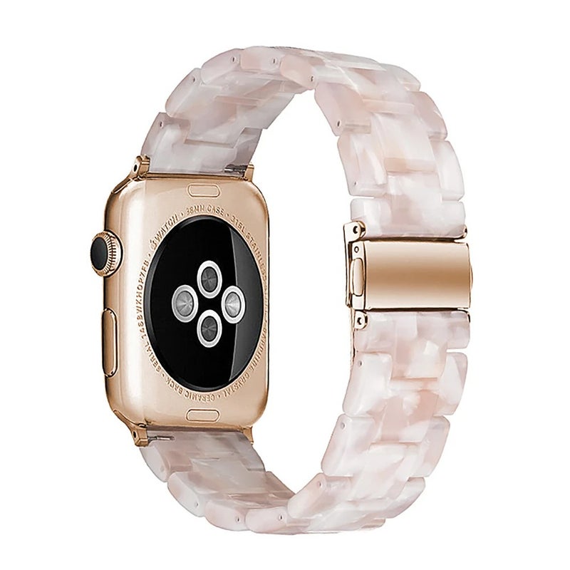 Y&D Luxury Transparent Resin Watch Strap Band for Apple Watch Series 8/7/6/5/4 – Replace the Watch Strap for 40mm 38mm 45mm 41mm 44mm 42mm iWatch - Image 1