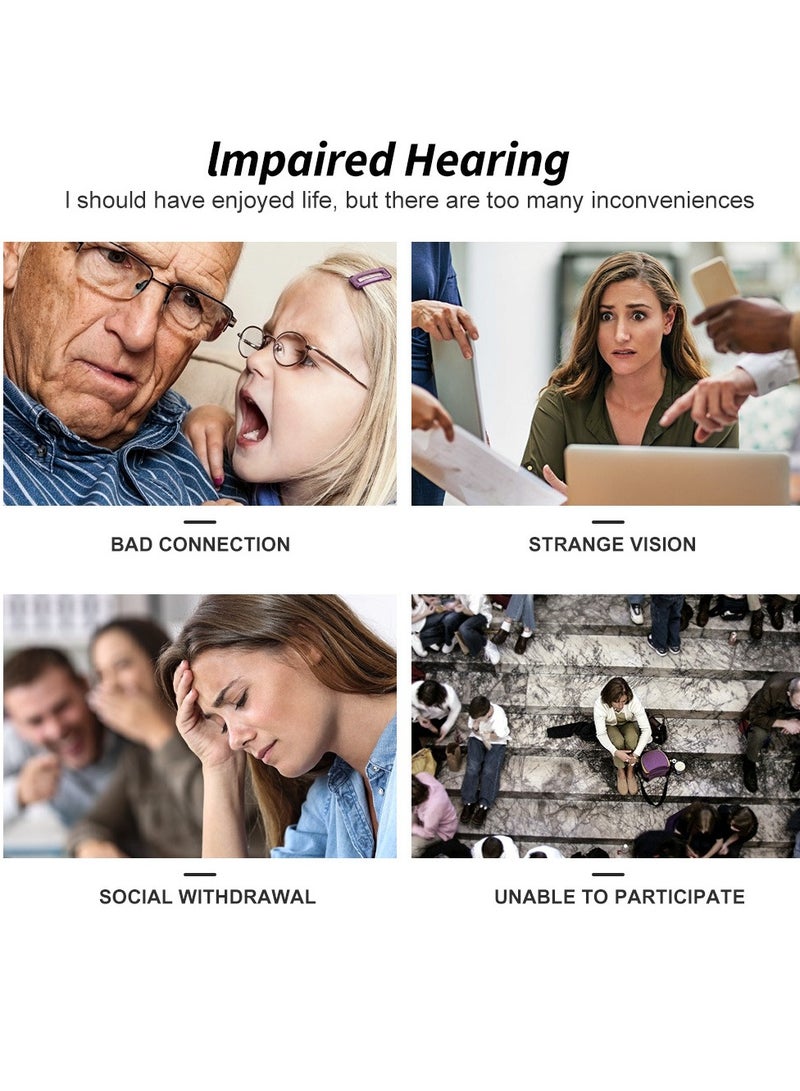 Mini Invisible Hearing-aid Sound Amplifier Volume Adjustable Ear Hearing Assistant Helper for Elderly Hearing Loss People Skin Black - Image 5