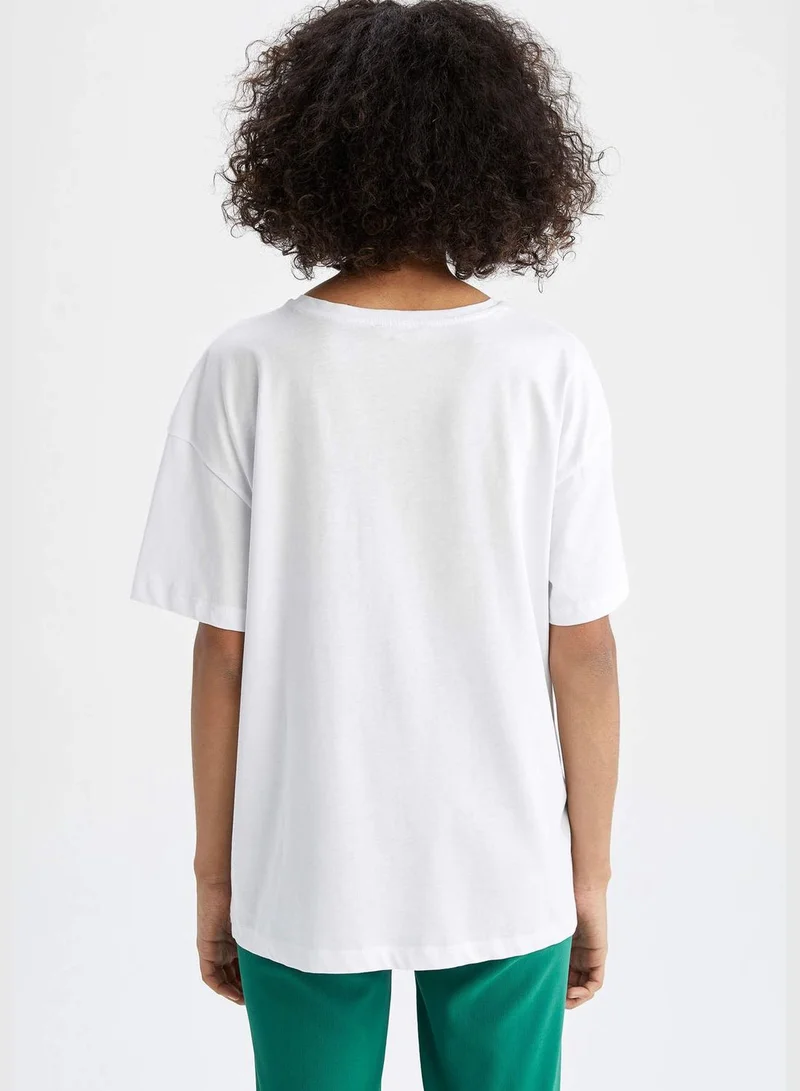 DeFacto Regular Fit Short Sleeve Slogan Print Maternity T-Shirt